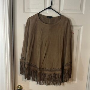Lamarque Tan Suede Top O/S